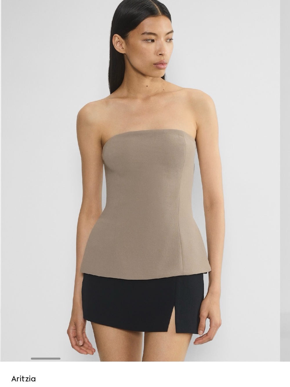 Posh tube top Wilfred by Aritzia Mauve-Taupe Structured Top - crepette/crep